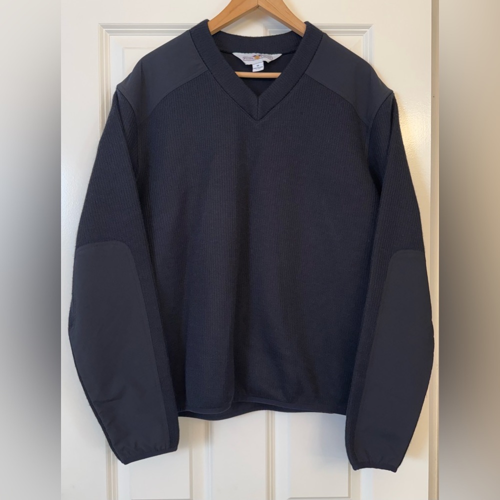 Flying Cross Tactical Uniform Sweater Mens Medium Navy V-Neck Duty Security Wool